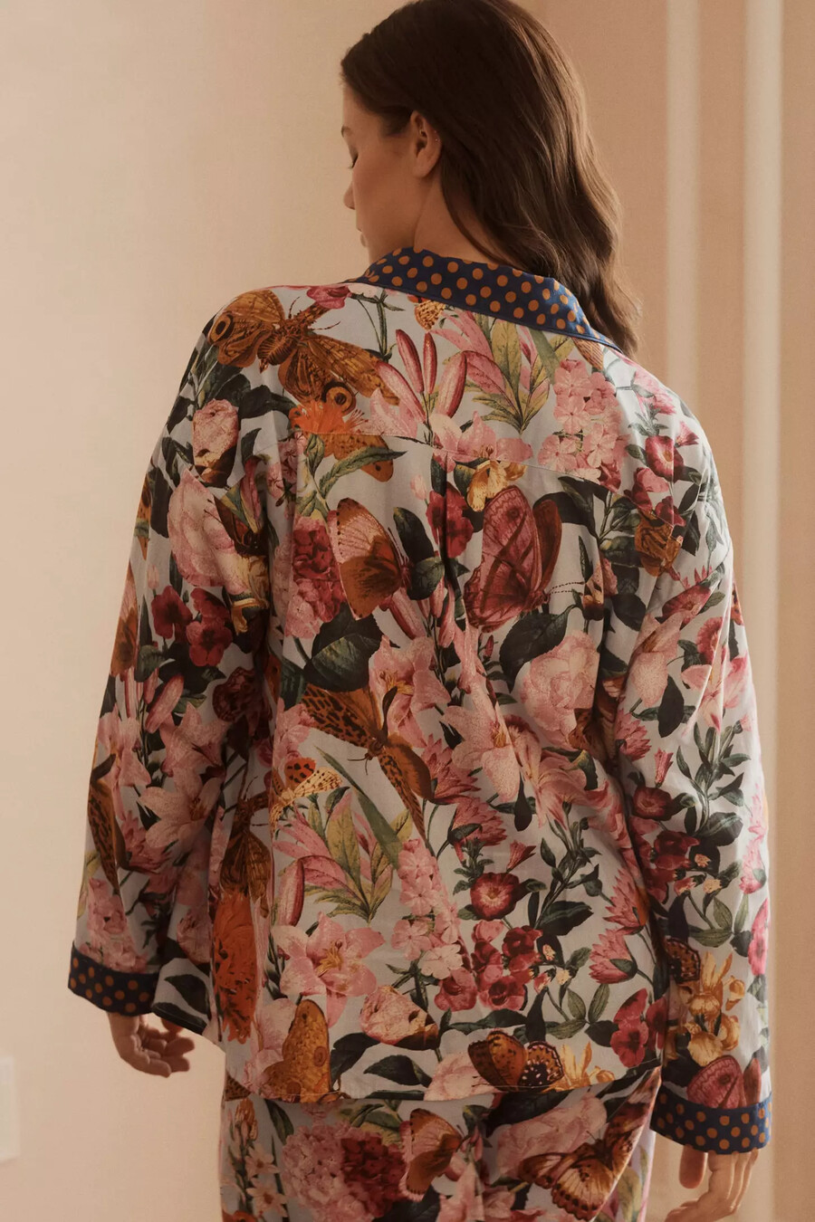 camicia da pigiama in flanella a maniche lunghe lyrebird