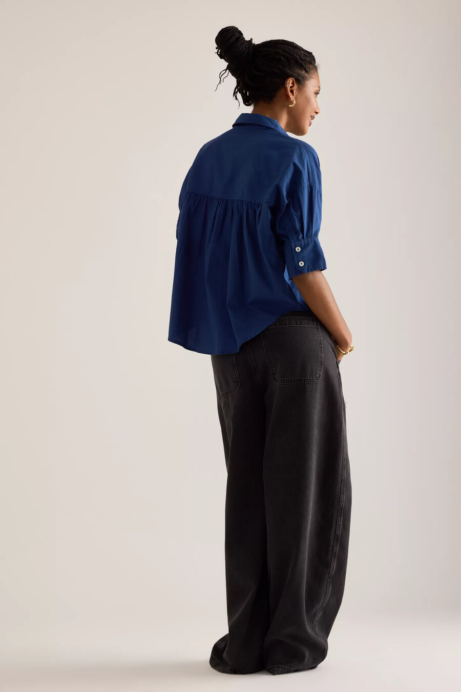 camicia con bottoni e tasca ricamata maeve