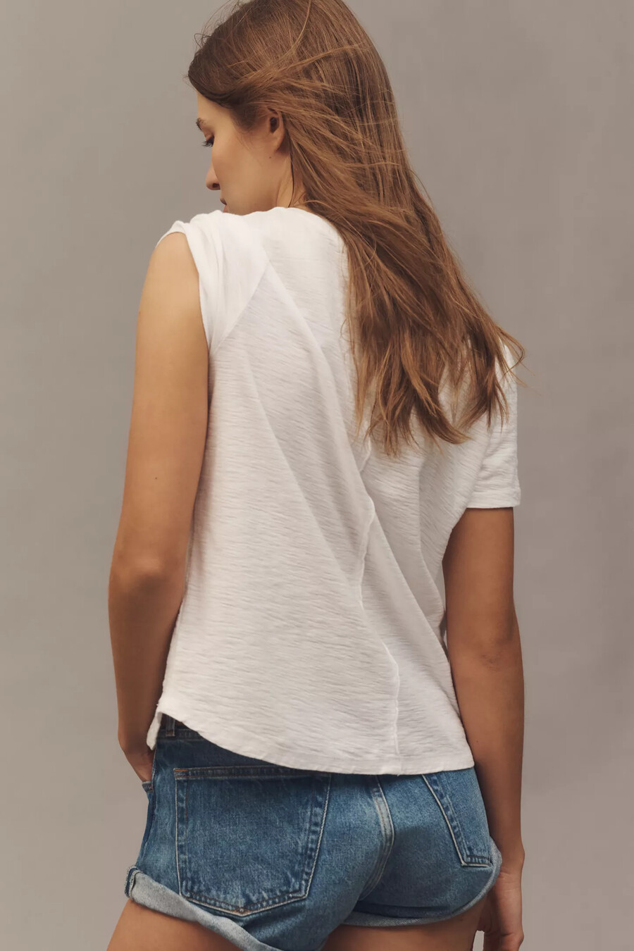la maglietta bennie slim crew neck in cotone fiammato di pilcro
