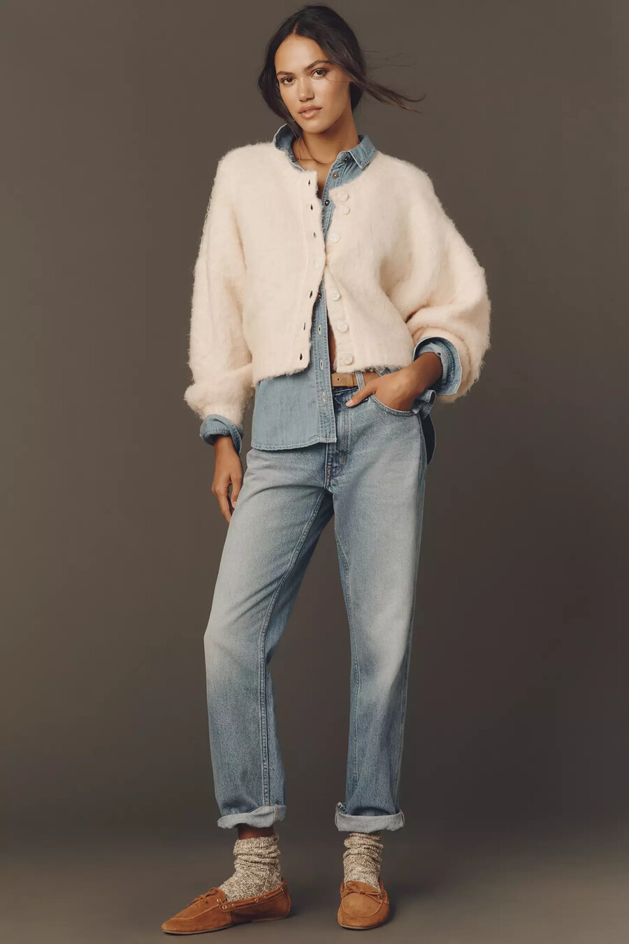 cardigan spazzolato pilcro