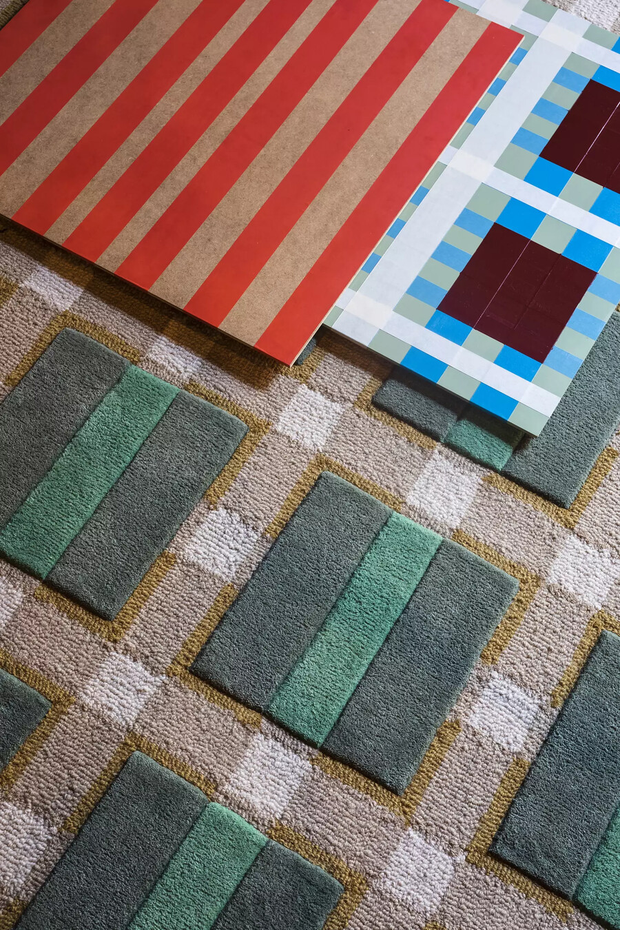 tappeto in lana layered x evelina kroon fern garden
