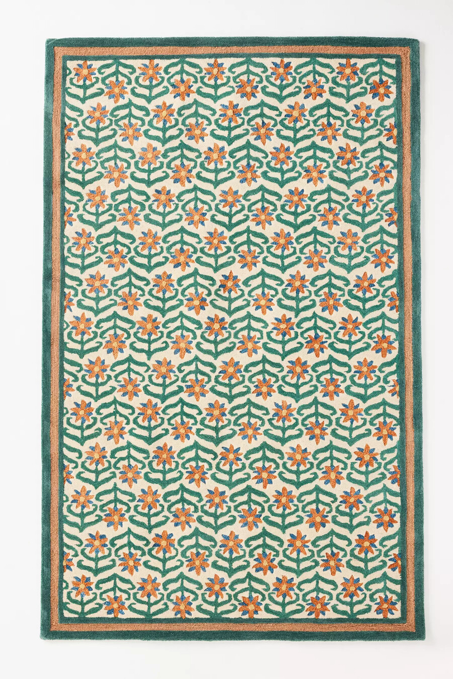 tappeto floreale in lana tuftata printed goods