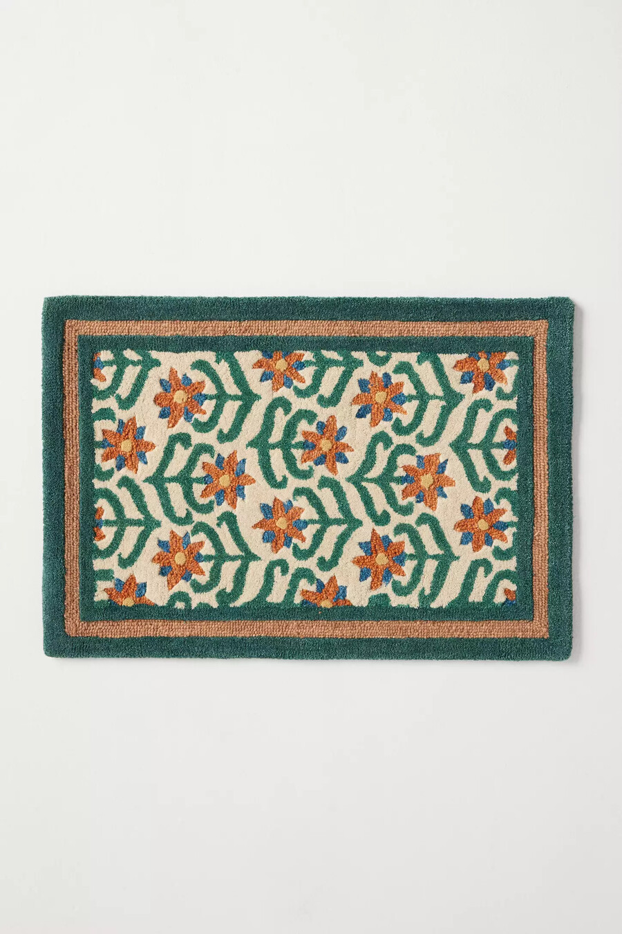 tappeto floreale in lana tuftata printed goods