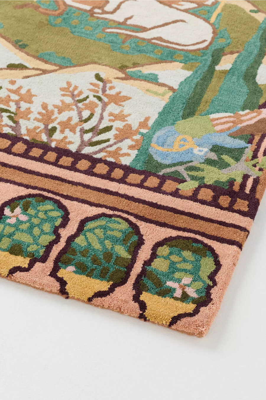 tappeto in lana tufted mindthegap gardens of jaipur