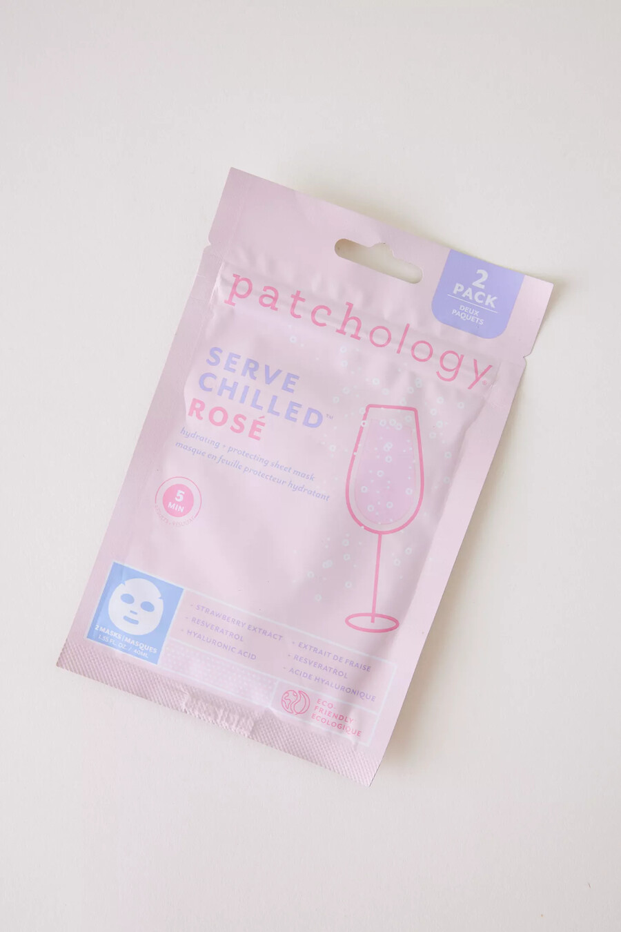 maschera in tessuto idratante e protettiva patchology served chilled rosé set da 2