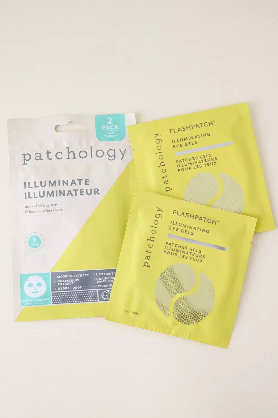 set maschera viso illuminante patchology glow getter