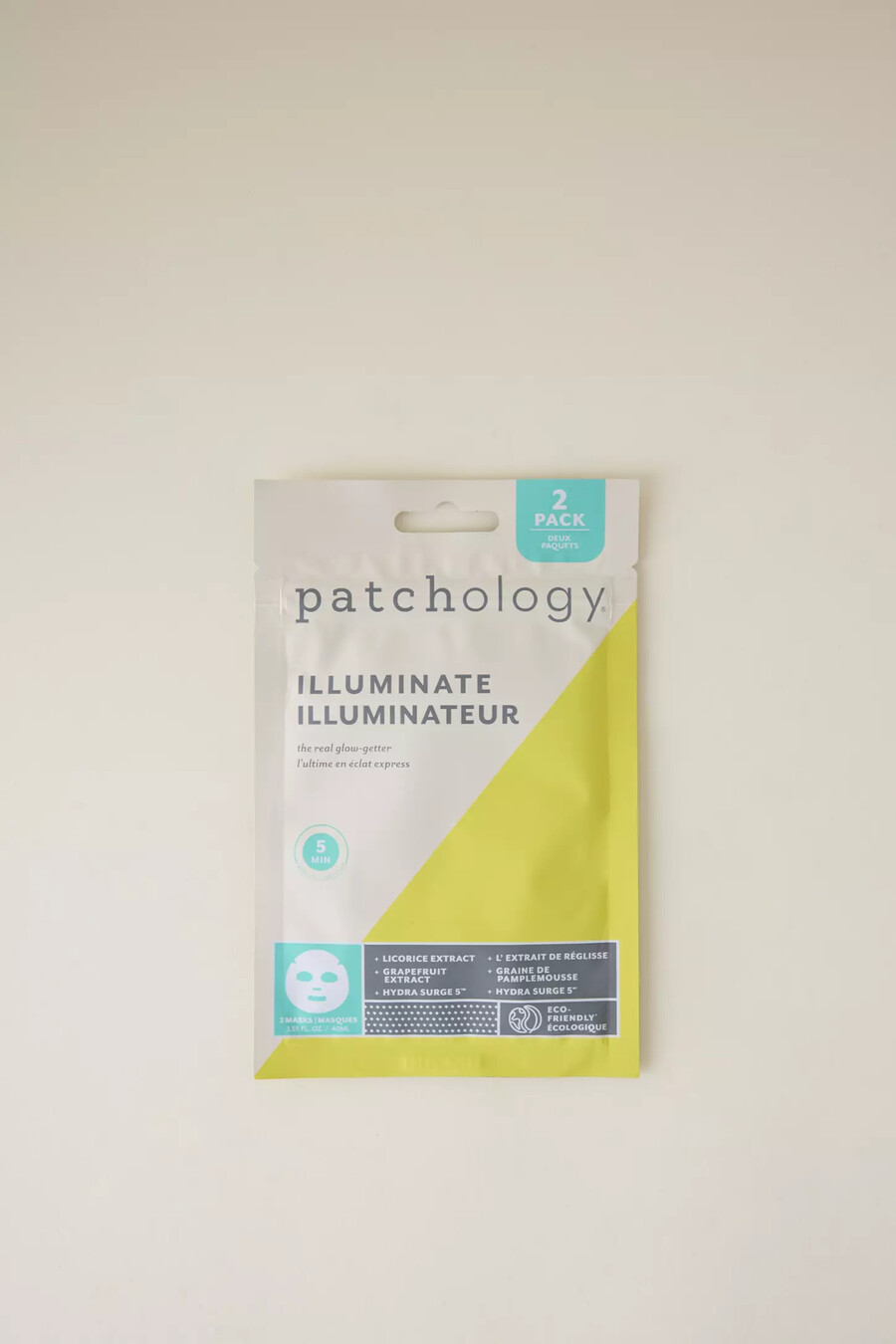 maschera illuminante in tessuto patchology flashmasque confezione da 2