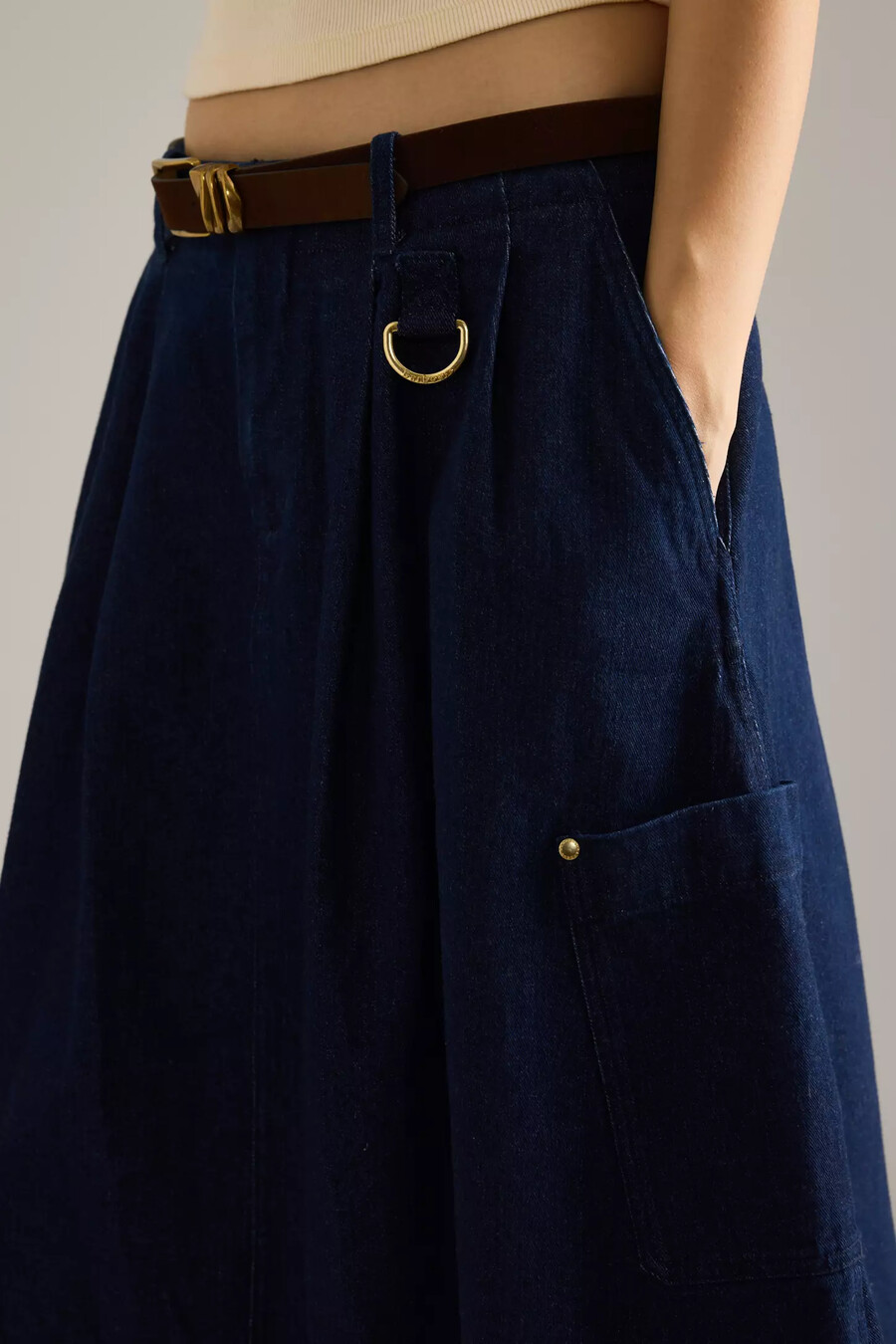 gonna midi in denim saima di barbour