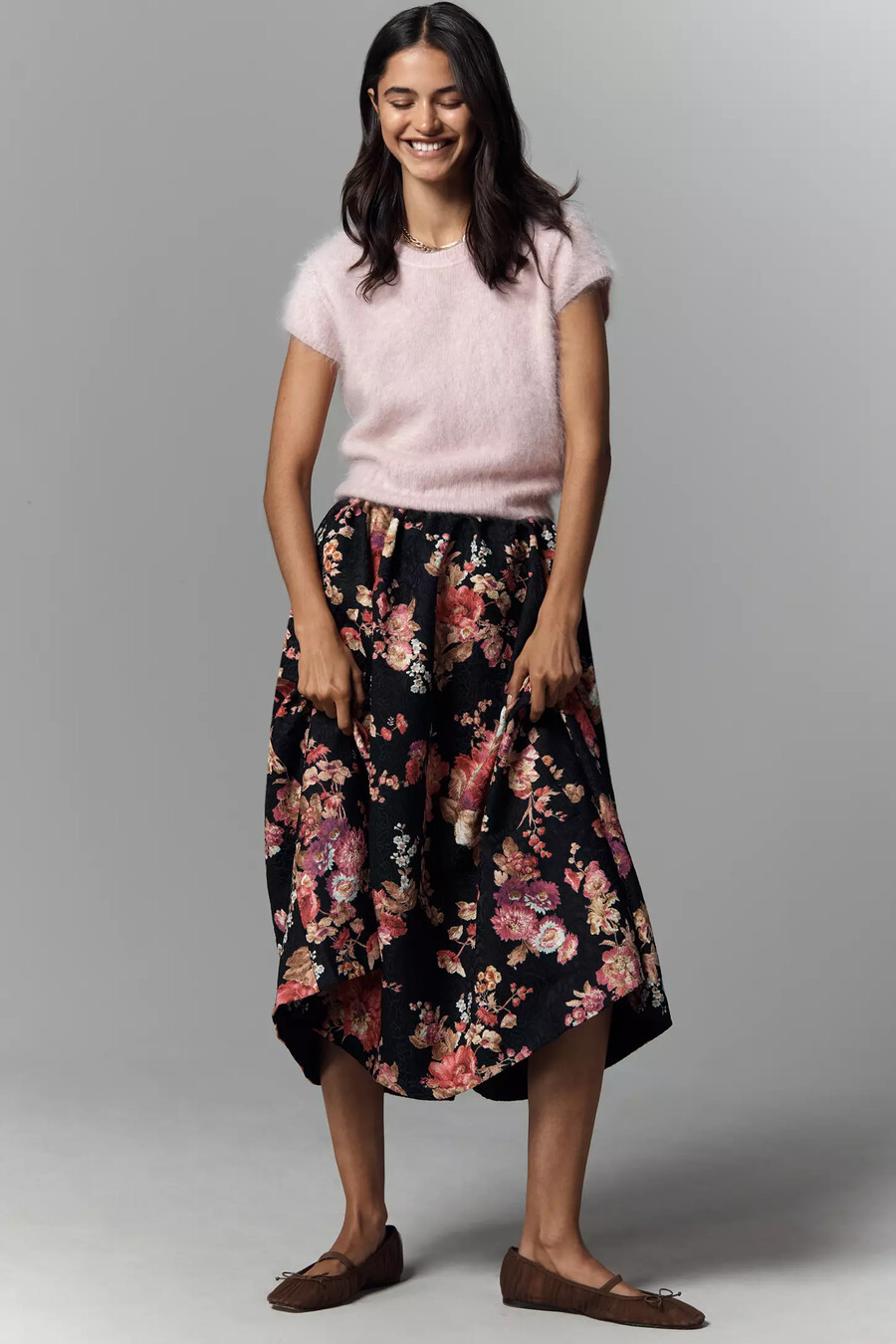 gonna midi in jacquard floreale jacie di maeve