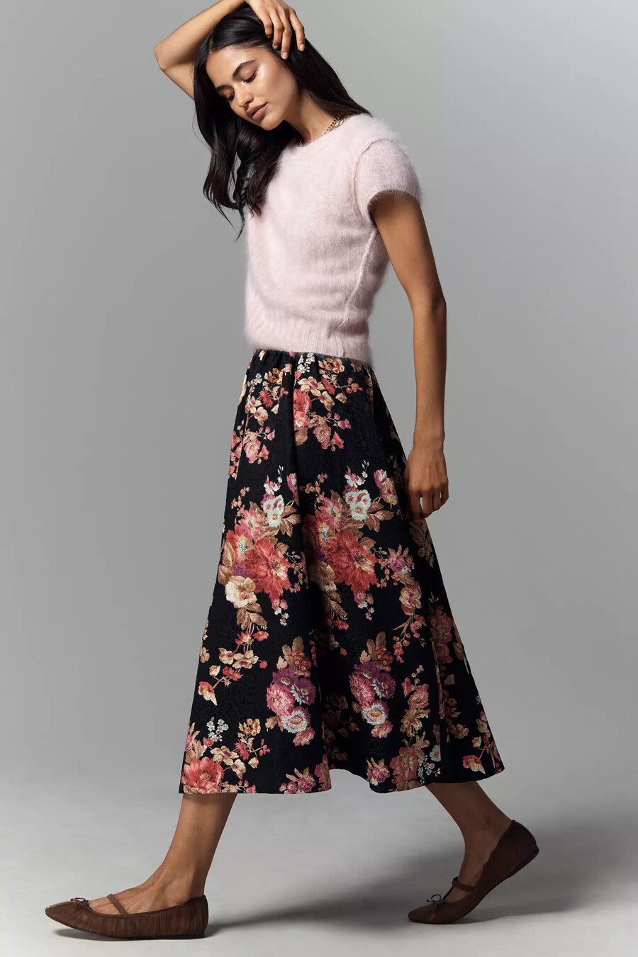 gonna midi in jacquard floreale jacie di maeve