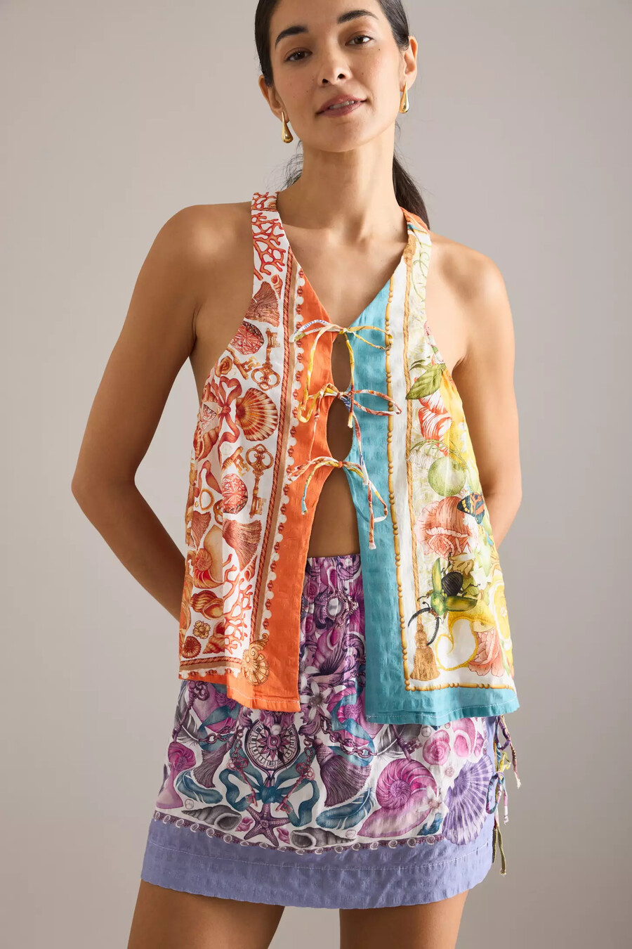 gilet con nodo frontale celandine x emily carter