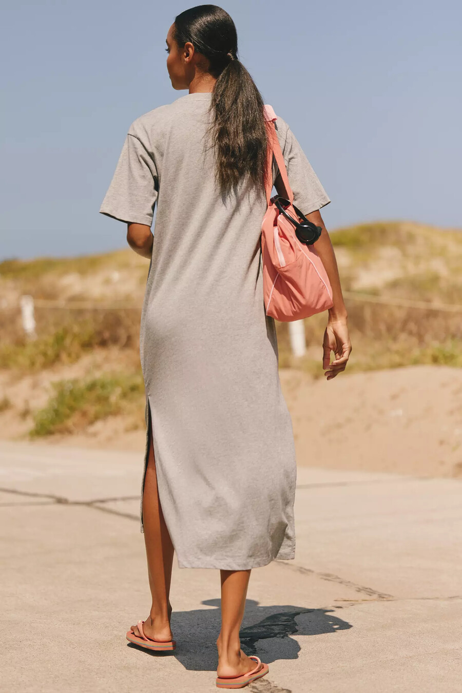 abito midi in cotone con scollo rotondo jordan nickson x celandine