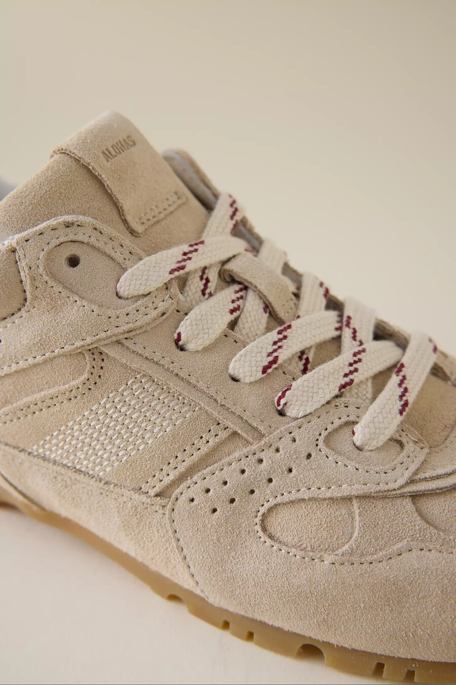 sneakers in pelle scamosciata color crema alohas tb.56
