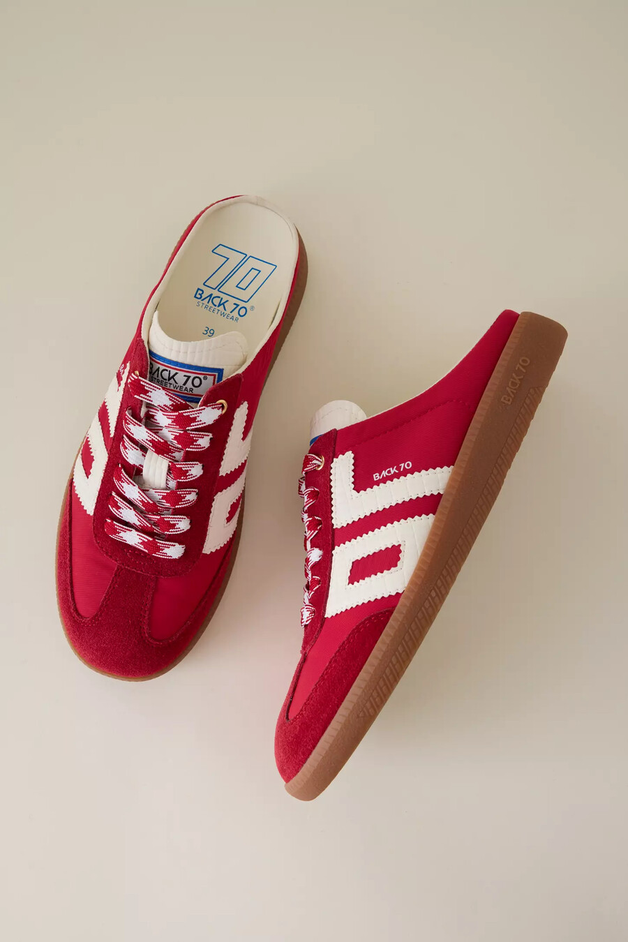 scarpe da ginnastica back 70 red backless mule