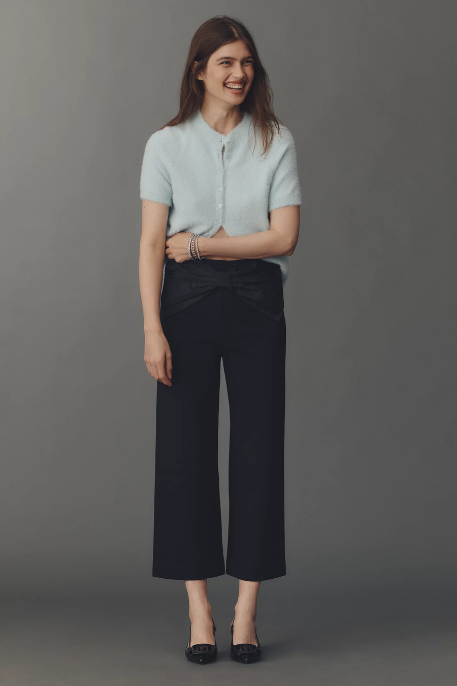 pantaloni corti con fiocco in vita colette di maeve