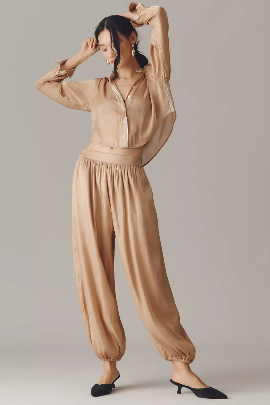 pantaloni a palloncino lucidi maeve