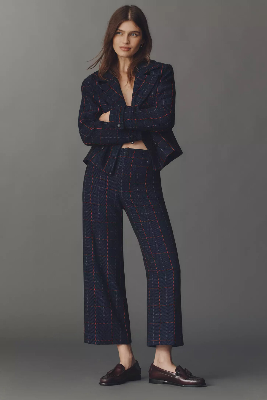 pantaloni in maglia merrick white colette di maeve