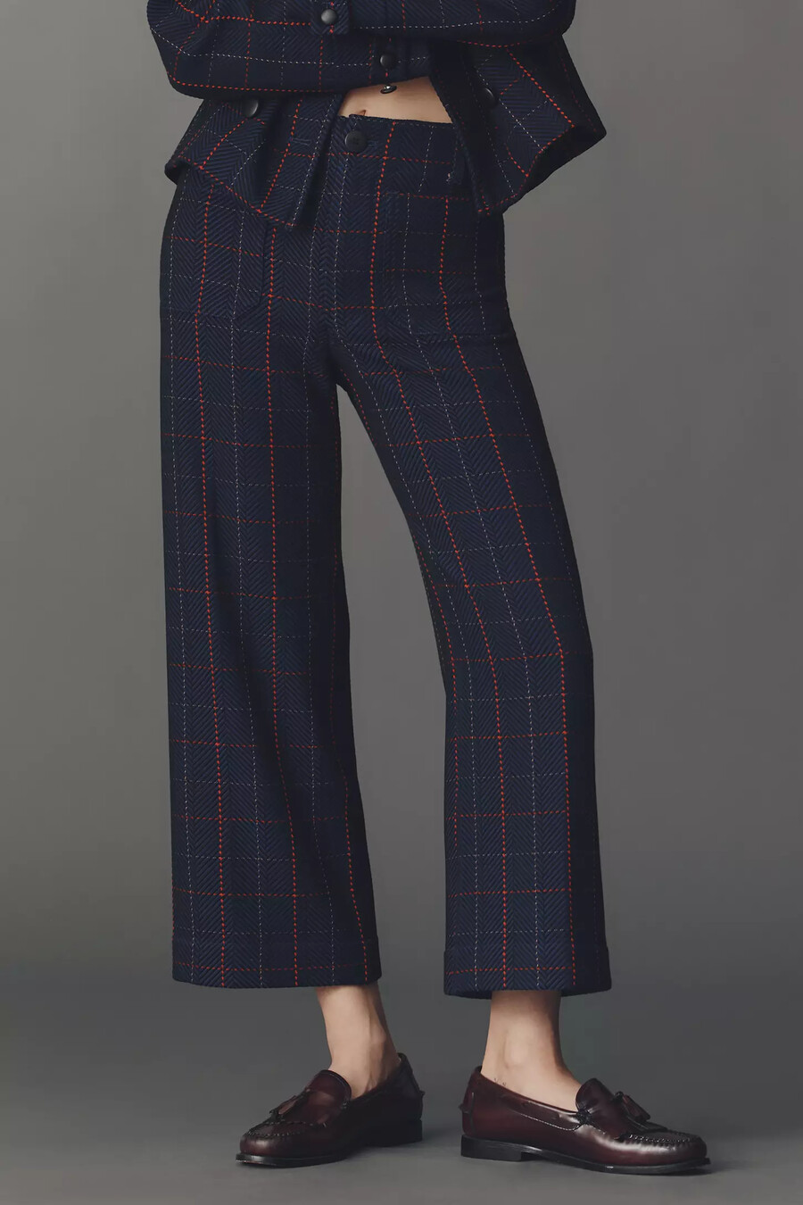 pantaloni in maglia merrick white colette di maeve