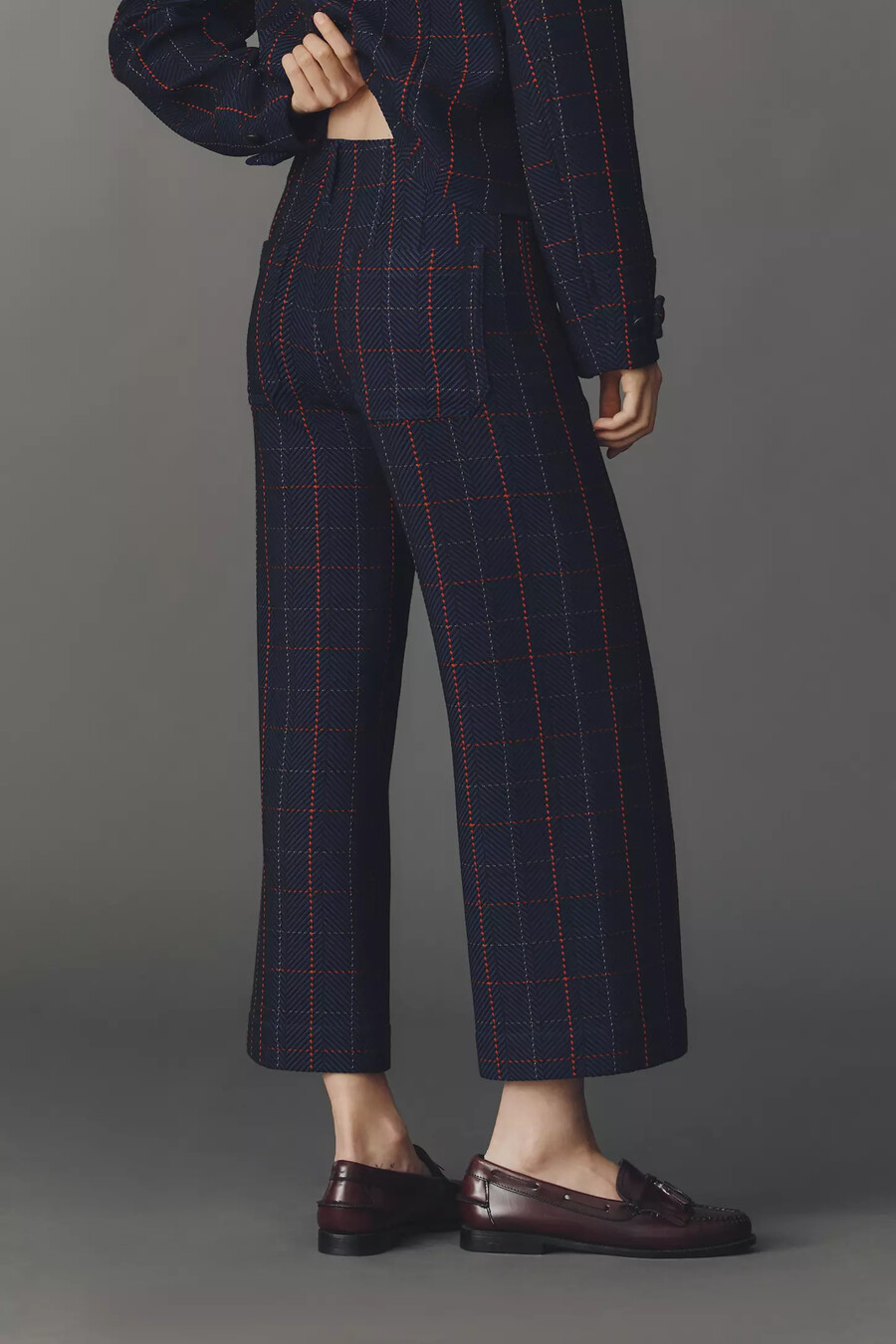 pantaloni in maglia merrick white colette di maeve