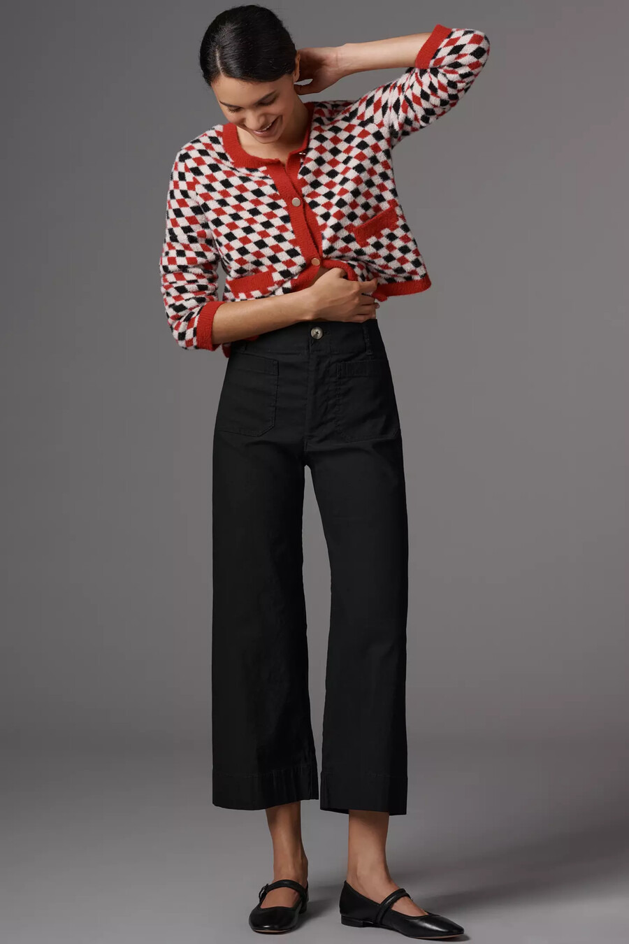 pantaloni colette cropped a gamba larga di maeve