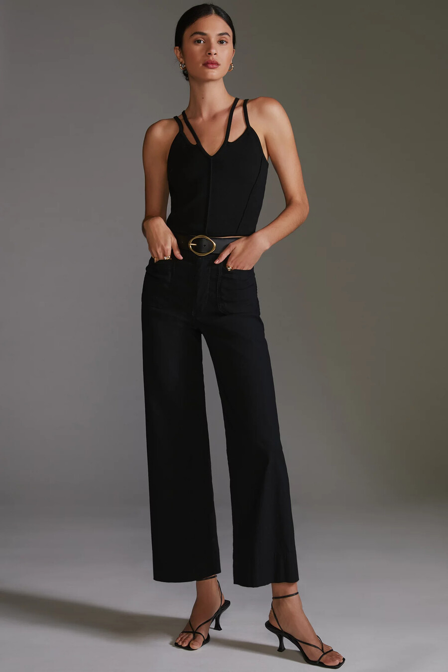 pantaloni colette cropped a gamba larga di maeve