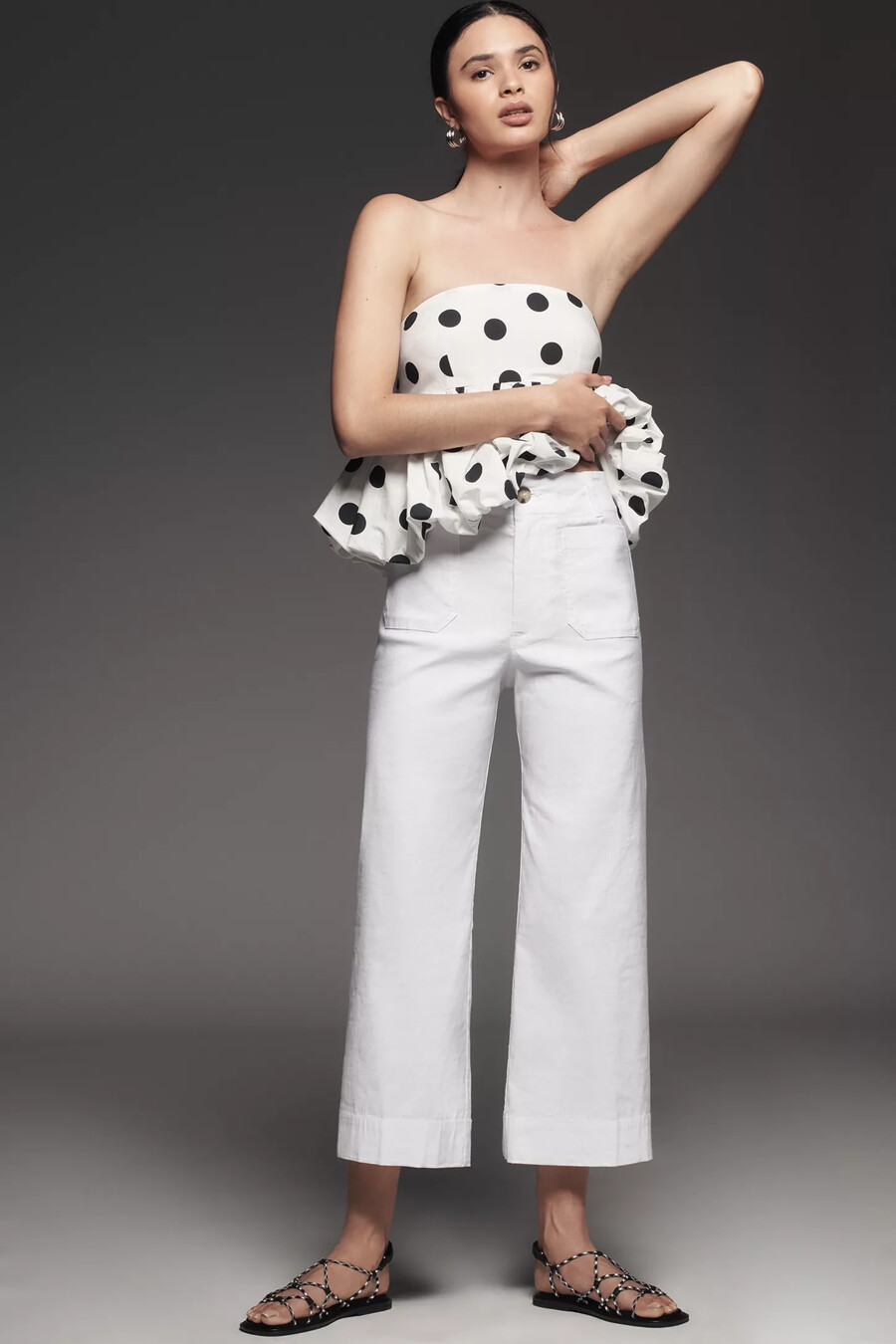 pantaloni colette cropped a gamba larga di maeve