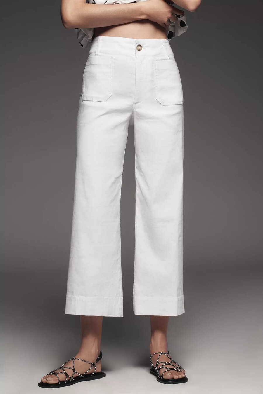 pantaloni colette cropped a gamba larga di maeve