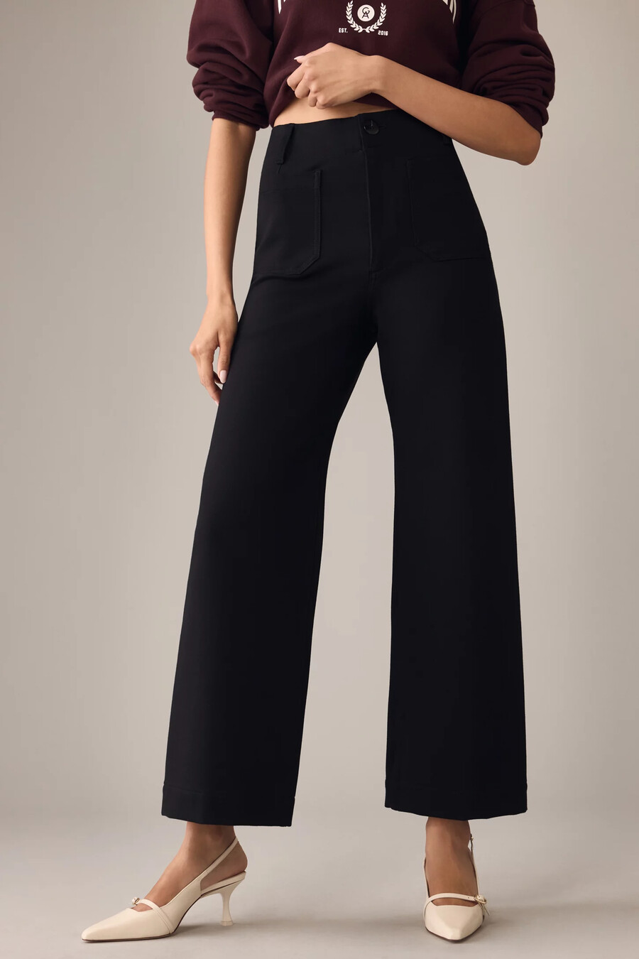 pantaloni colette cropped wide-leg di maeve ponte edition