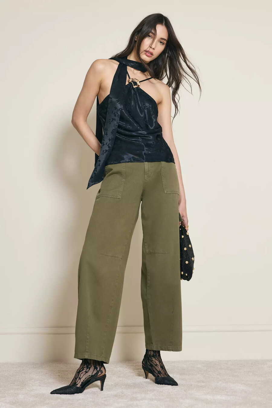 pantaloni cargo a botte di anthropologie