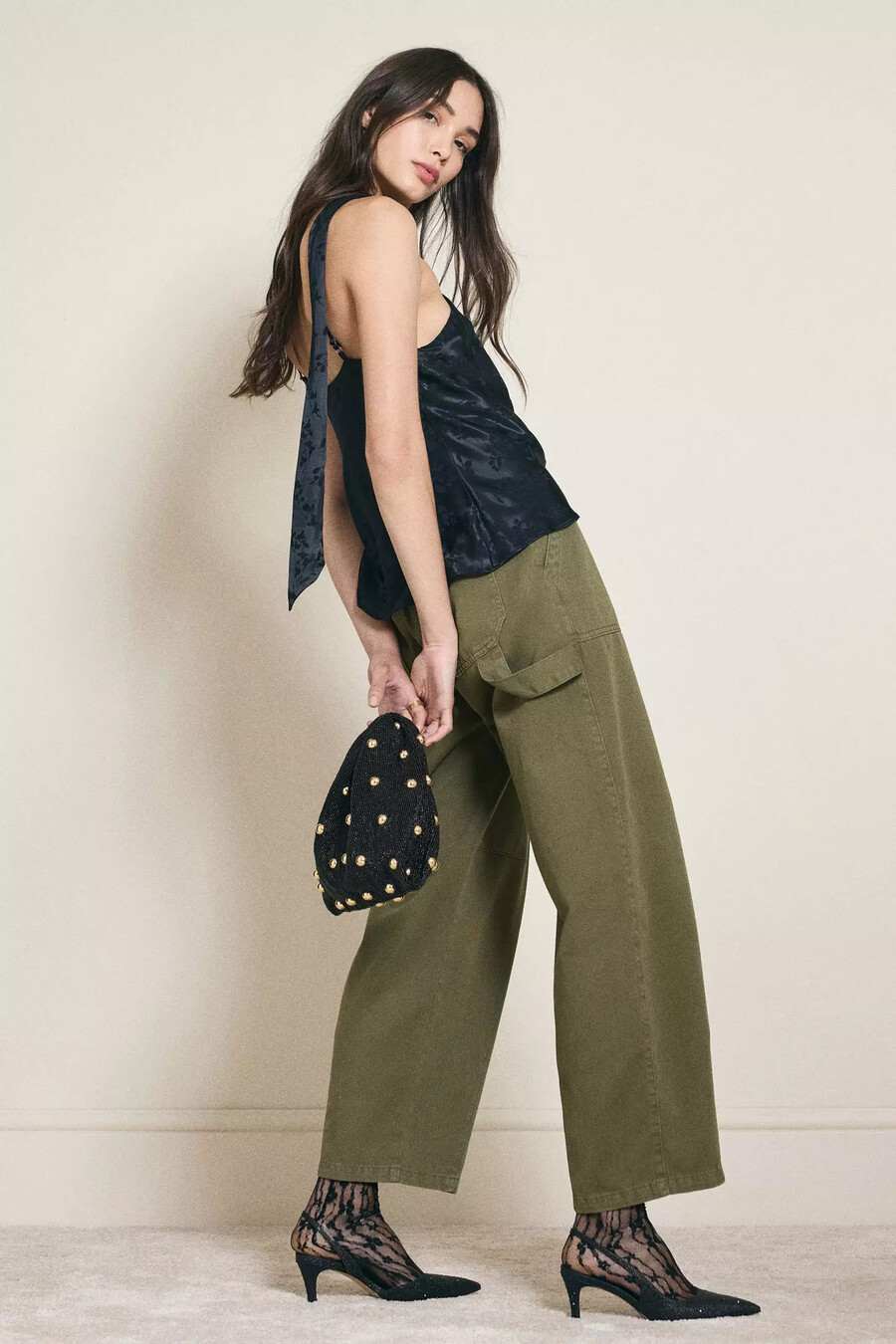 pantaloni cargo a botte di anthropologie