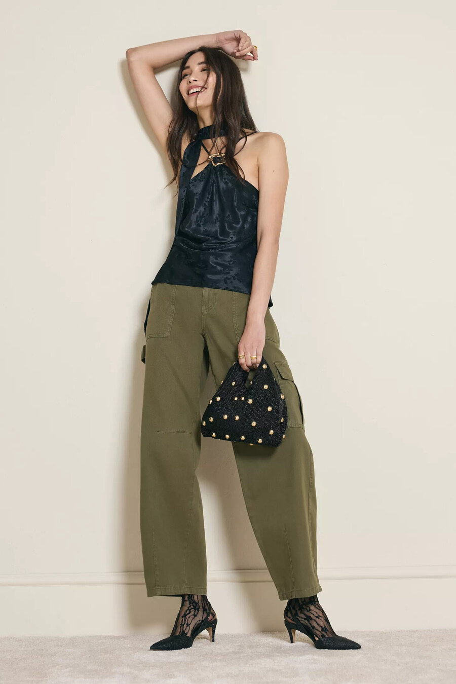pantaloni cargo a botte di anthropologie