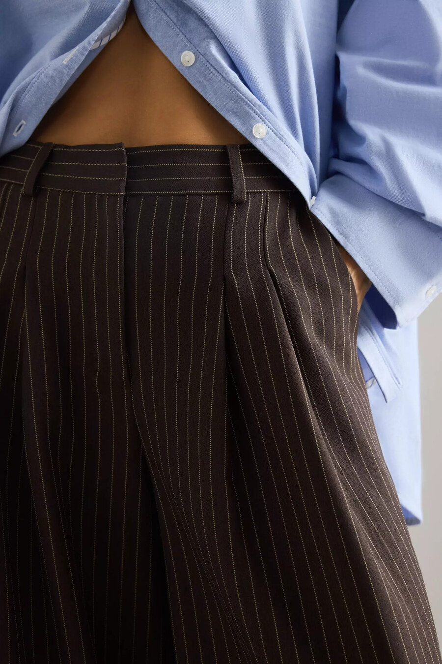 pantaloni plissettati avery di maeve edizione gessata