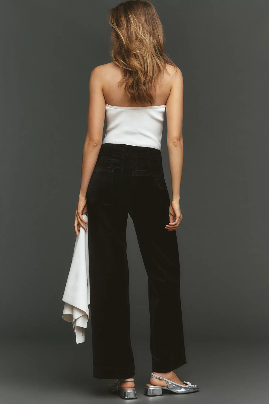 pantaloni lunghi in velluto colette di maeve