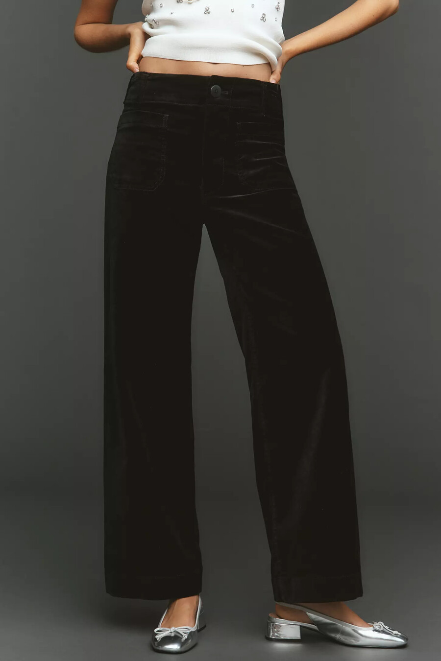 pantaloni lunghi in velluto colette di maeve