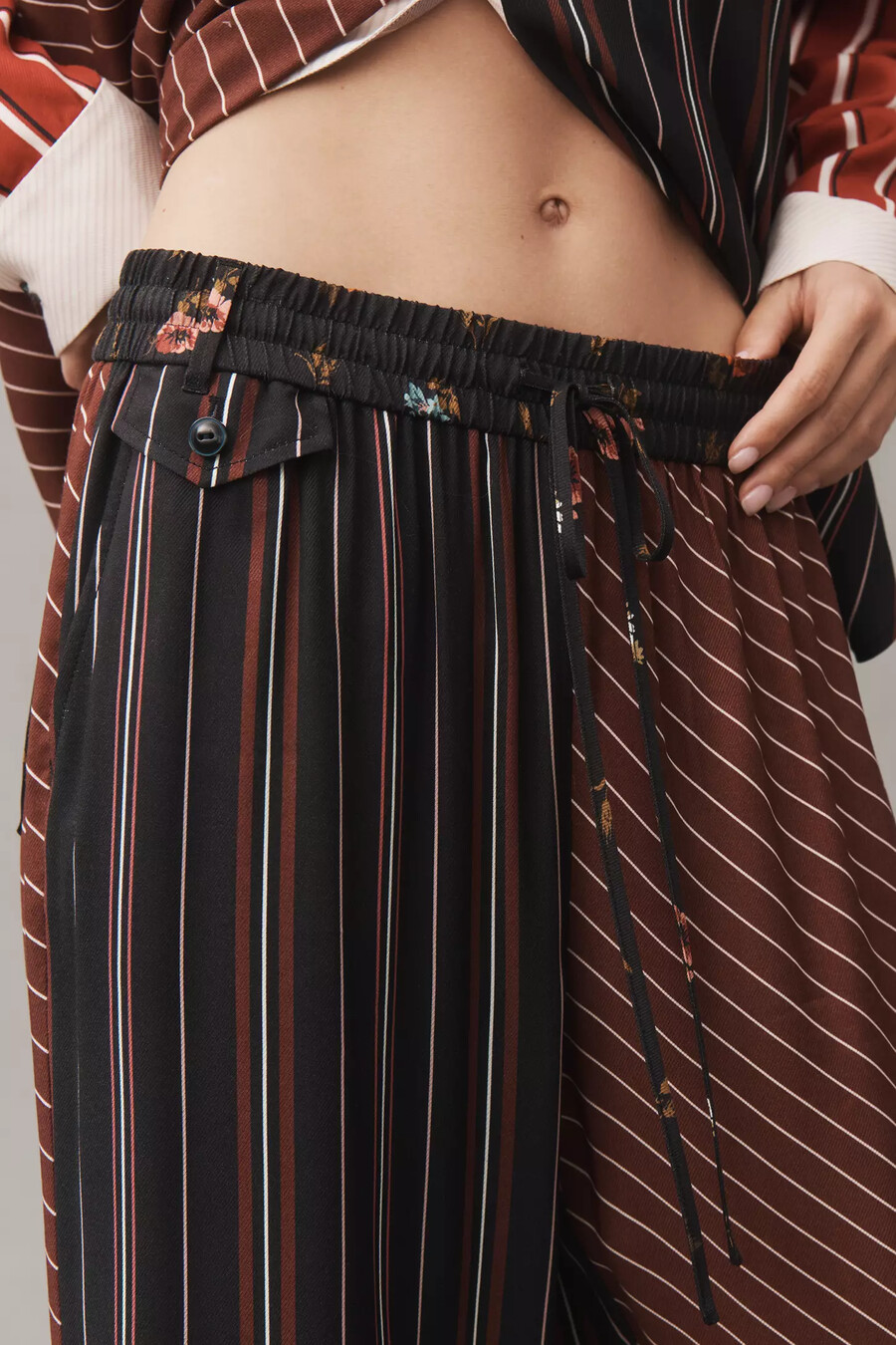 pantaloni larghi stampati brooklin