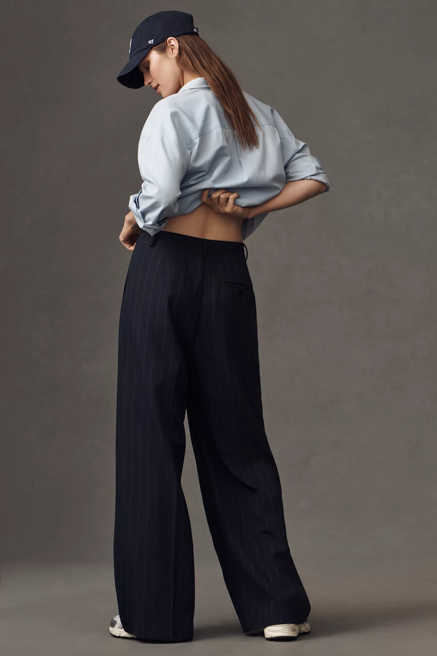 pantaloni plissettati avery di maeve edizione con nodo frontale