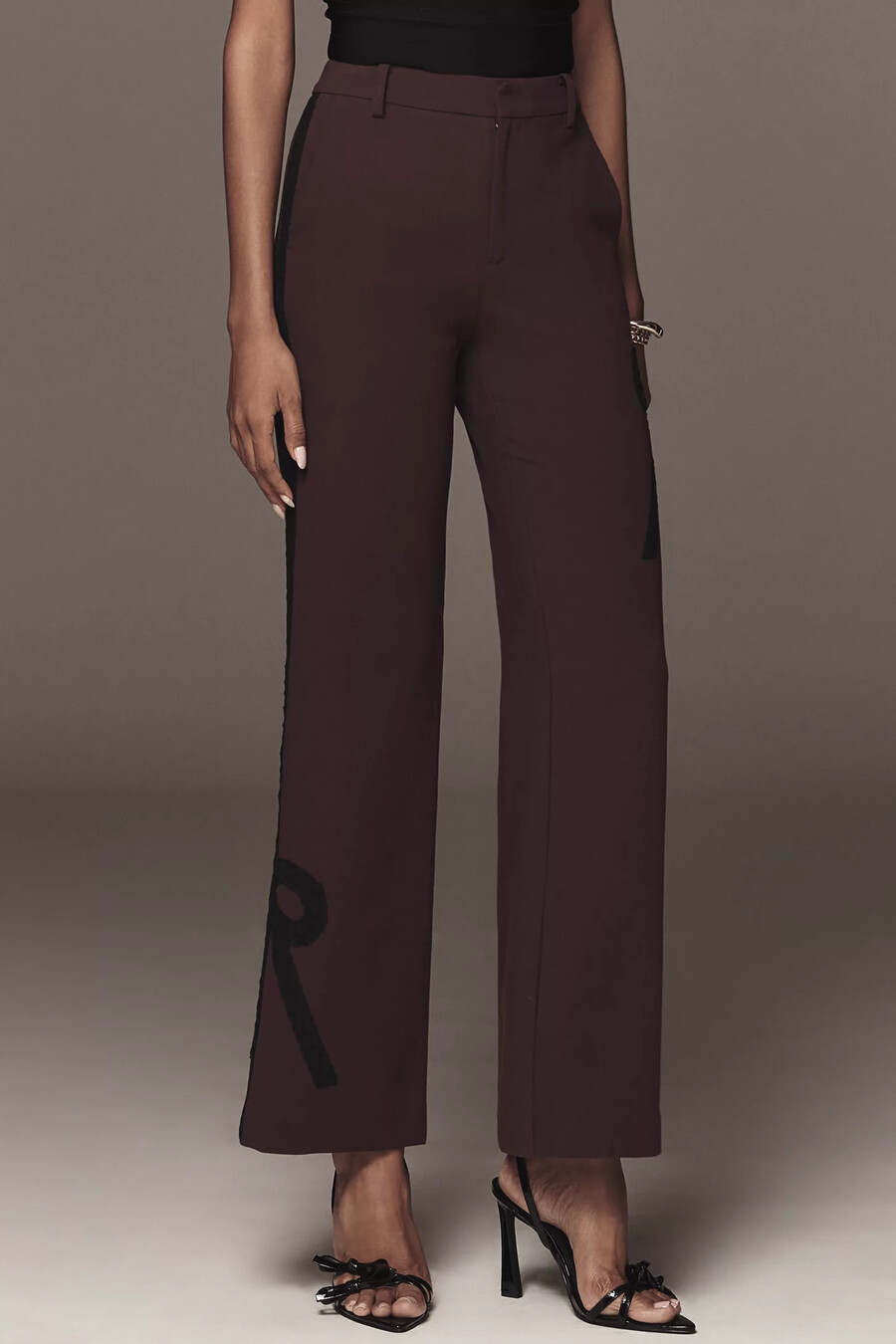 pantaloni a zampa slim con nastro maeve