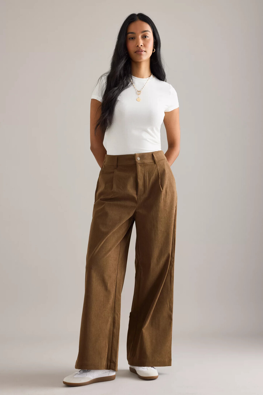 pantaloni larghi in velluto a coste varley rocio