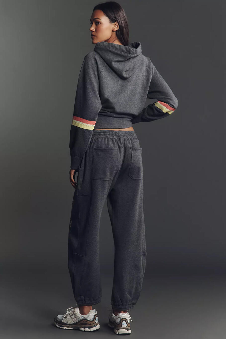 pantaloni in pile lavorato a maglia daily practice