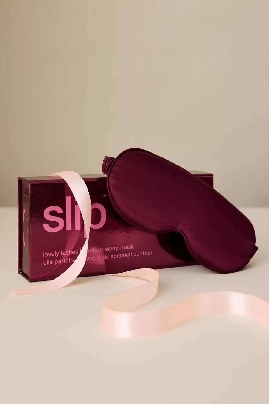 maschera per dormire con contorno in seta slip