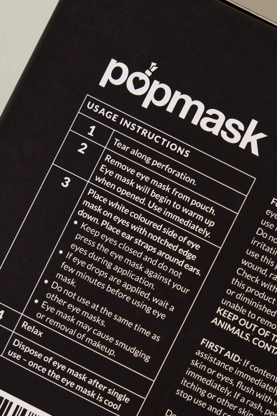 maschera per gli occhi autoriscaldante popmask starry eyes