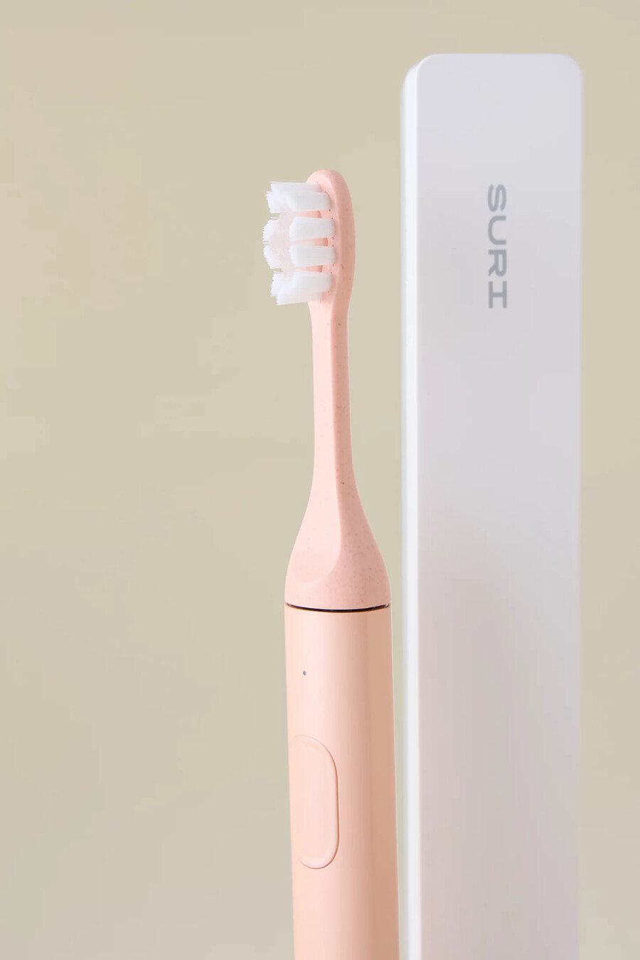 spazzolino sonico suri con pulizia tramite luce uv e custodia di ricarica